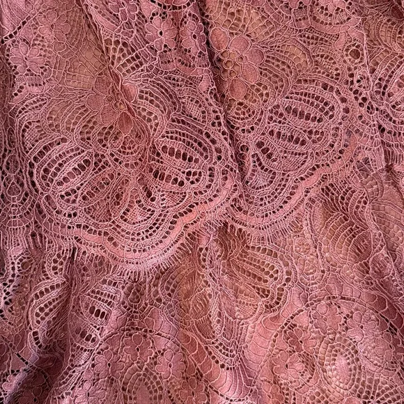 Lace Brown Maxi  Skirt - Tiered - NWT size 0 - Picture 4 of 5